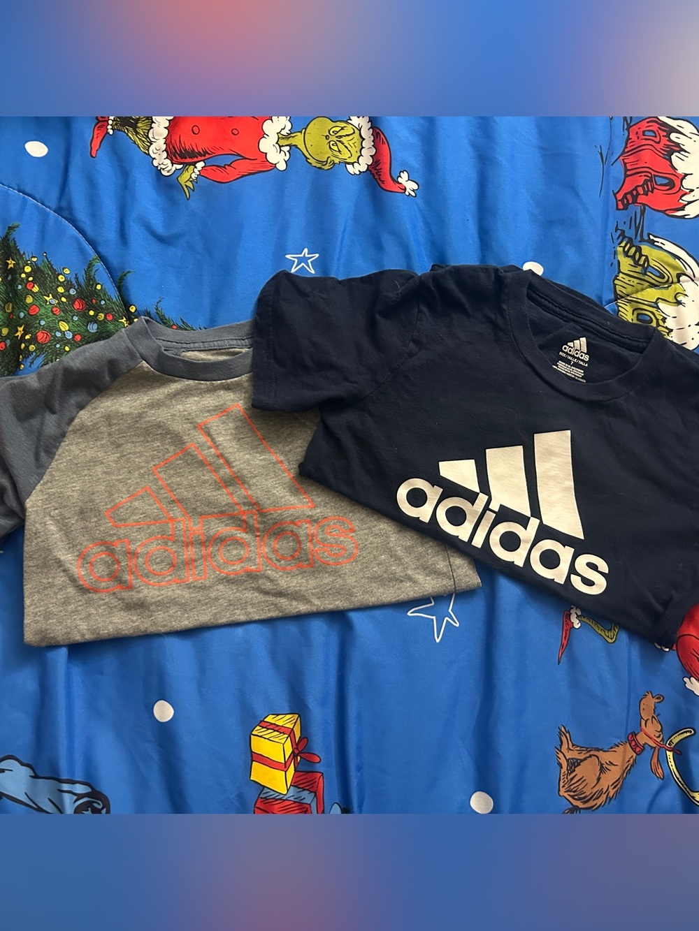 adidas Kids Short Sleeve Logo Tees - Size 7